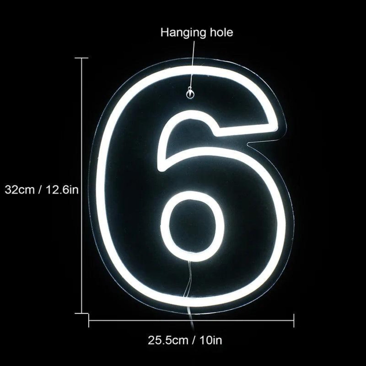 Birthday Number White Led Neon Sign Indoor Party Celebration Decor | Shineneon
