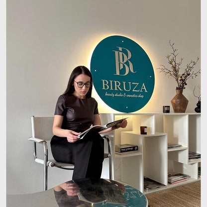 Biruza Acrylic Business Logo Sign - Shineneon