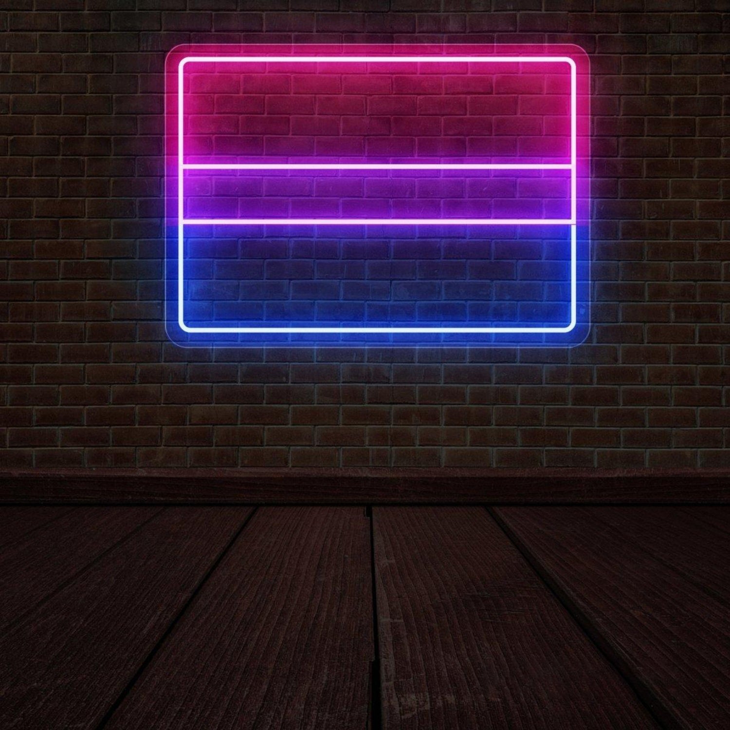 Bisexual Flag Tri-Color Led Neon Sign Modern Indoor Wall Decor | Shineneon