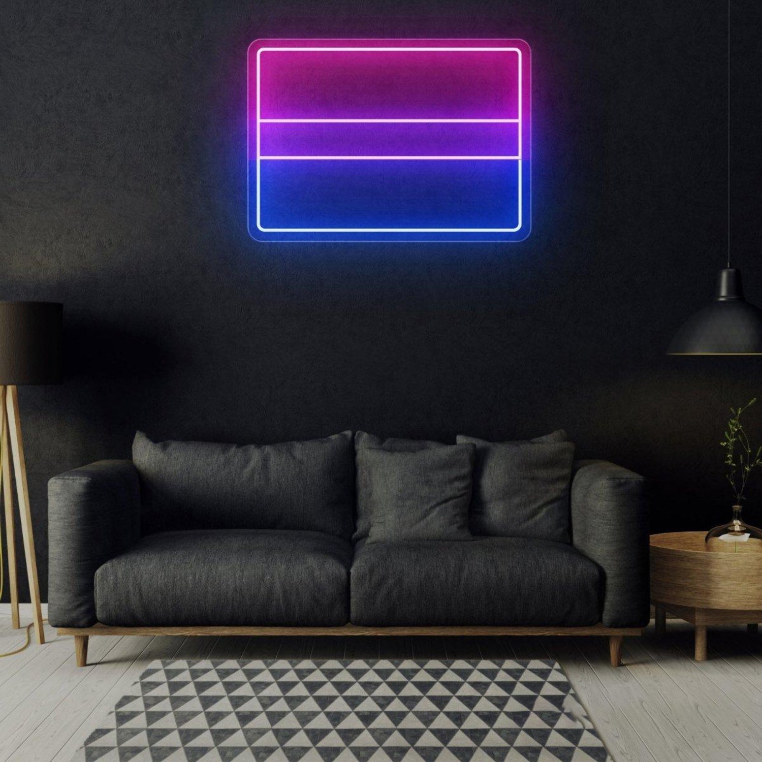Bisexual Flag Tri-Color Led Neon Sign Modern Indoor Wall Decor | Shineneon