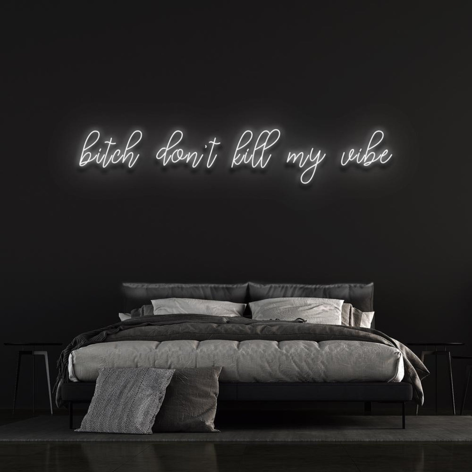 Bitch Dont Kill My Vibe Pink Led Neon Sign Bedroom Wall Decor | Shineneon