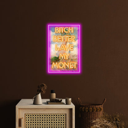 Bitch Monet Artwork Led Neon Sign - Shineneon