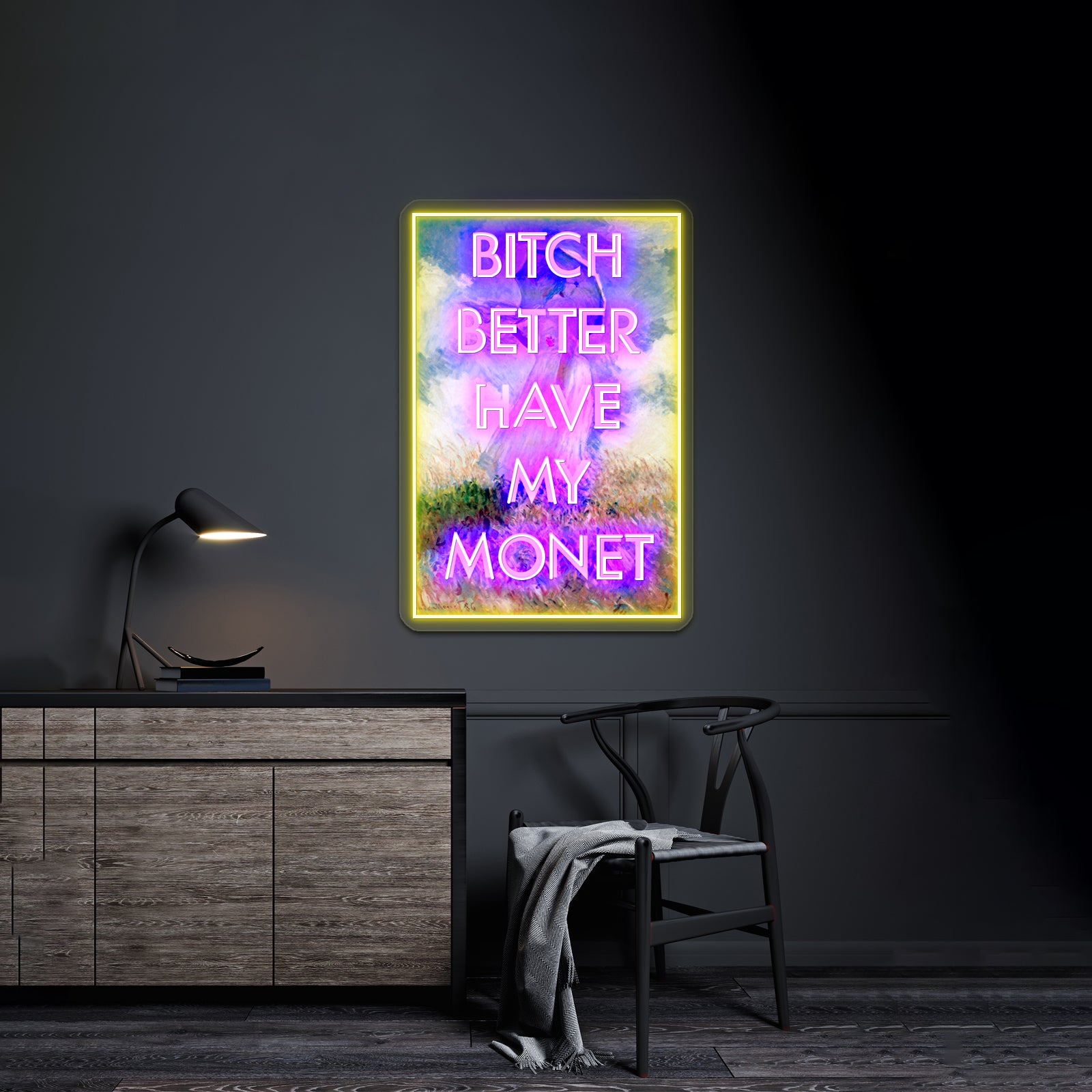 Bitch Monet Artwork Led Neon Sign
