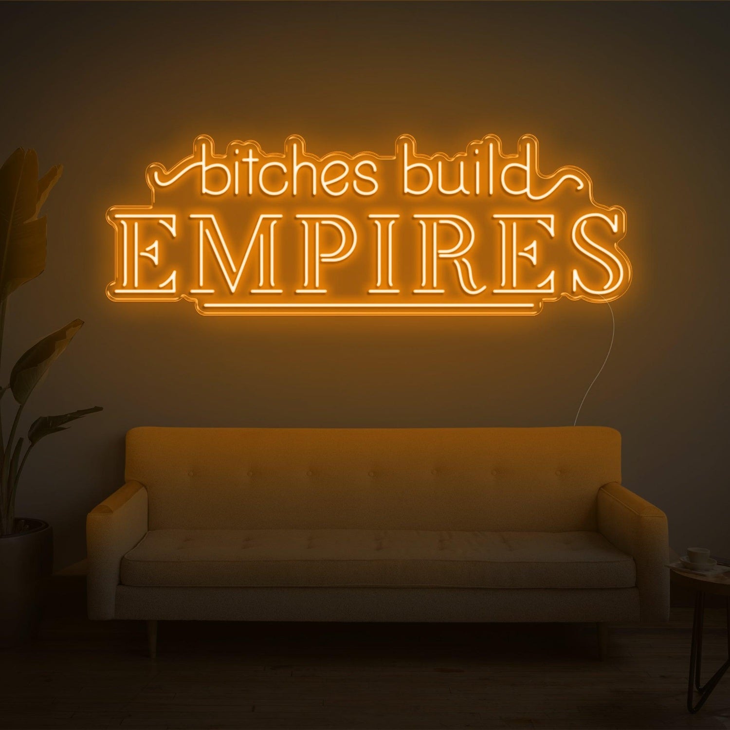 Bitches Build Empires White Retro Led Neon Sign For Home Studio Decor | Shineneon