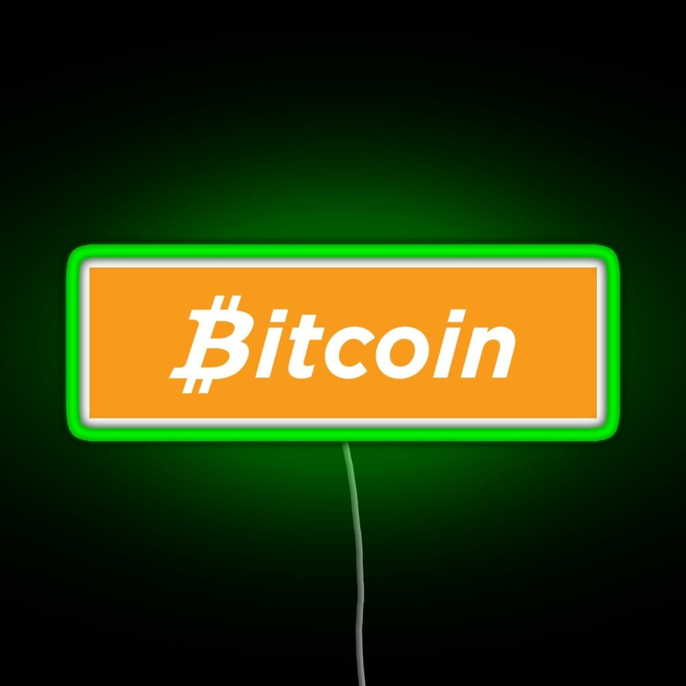 Bitcoin Box Logo Rgb Neon Sign