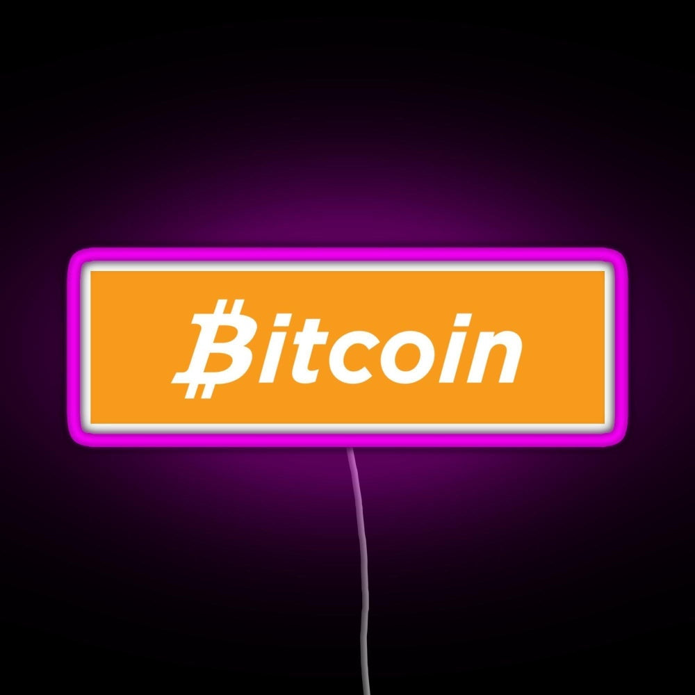 Bitcoin Box Logo Rgb Neon Sign
