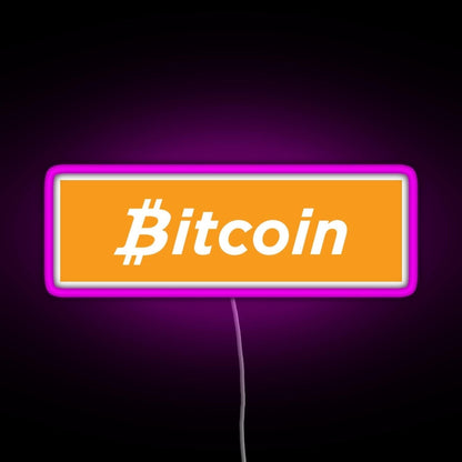 Bitcoin Box Logo Rgb Neon Sign