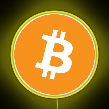 Bitcoin Btc Logo Crypto Merge Minimalist Rgb Neon Sign - Size and dimension reference