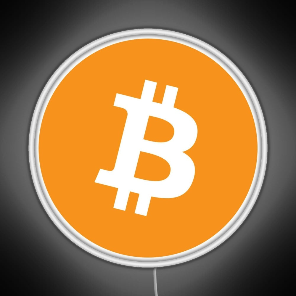 Bitcoin Btc Logo Crypto Merge Minimalist Rgb Neon Sign - LED neon sign view 5