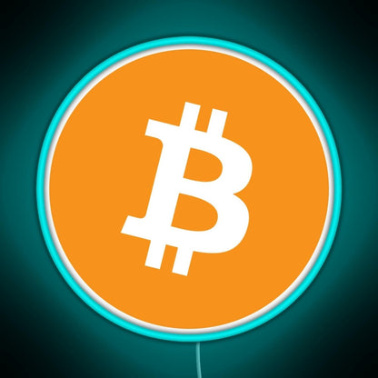 Bitcoin Btc Logo Crypto Merge Minimalist Rgb Neon Sign - LED neon sign view 6