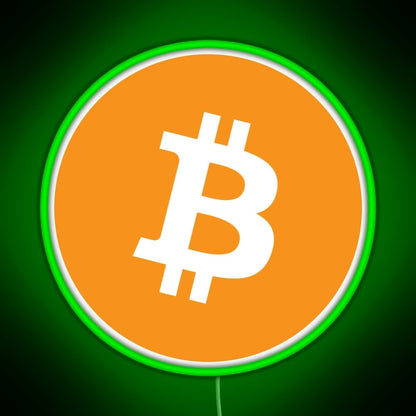 Bitcoin Btc Logo Crypto Merge Minimalist Rgb Neon Sign - LED neon sign view 7