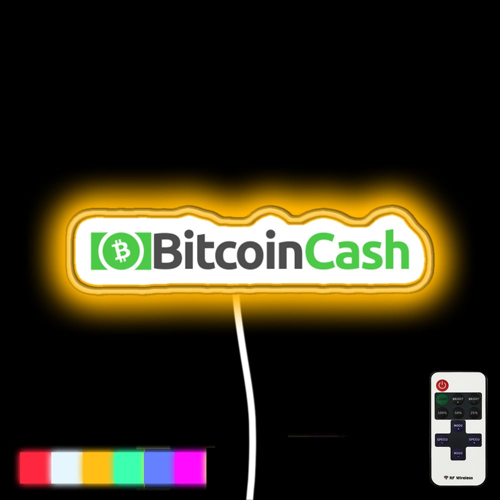 Bitcoin Cash Crypto Led Neon Sign - Custom LED neon sign front view