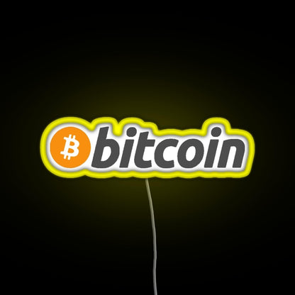 Bitcoin Crypto Currency Traders Rgb Neon Sign - Size and dimension reference