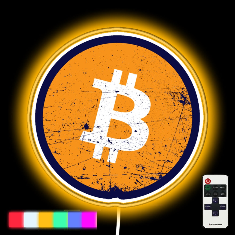 Bitcoin Led Neon Sign - Custom LED neon sign front view