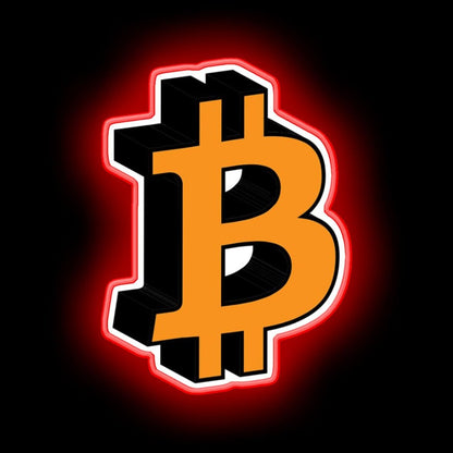 Bitcoin Neon Gift Logo Icon Gift Neon Sign - LED neon sign view 5