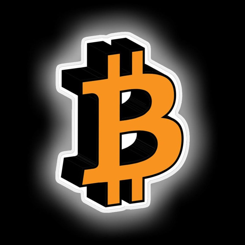 Bitcoin Neon Gift Logo Icon Gift Neon Sign - LED neon sign view 6
