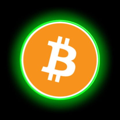 Bitcoin Neon Sign Restaurant Wall Art - Size and dimension reference