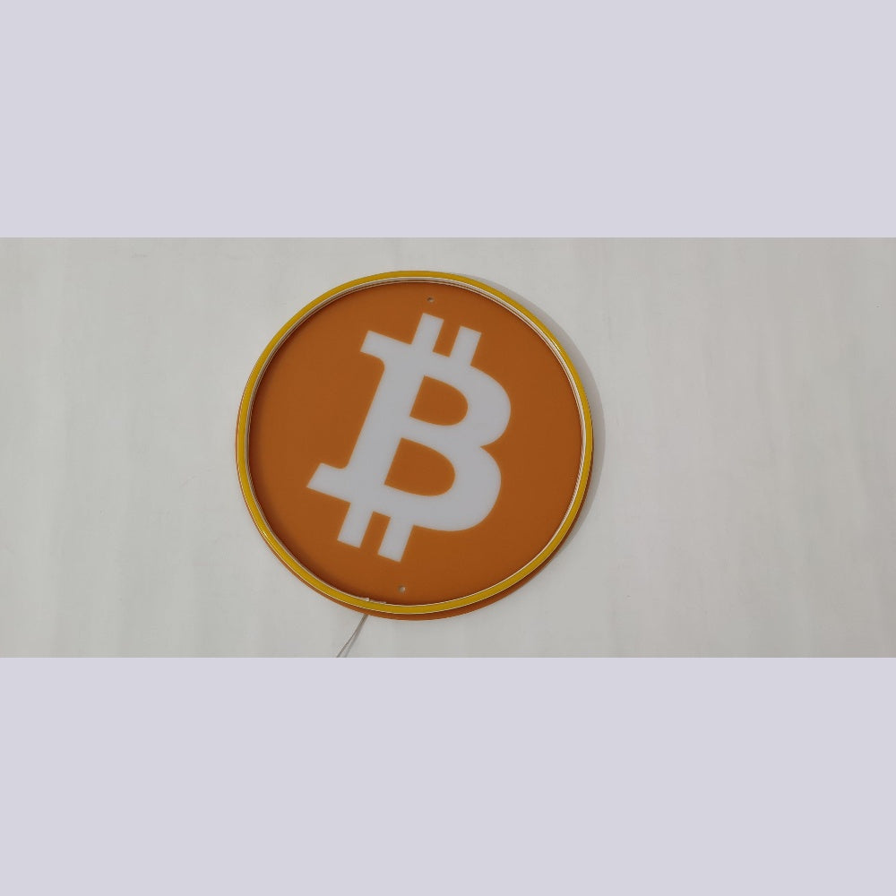 Bitcoin Neon Sign Restaurant Wall Art - LED neon sign view 9