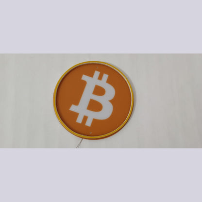 Bitcoin Neon Sign Restaurant Wall Art - LED neon sign view 9