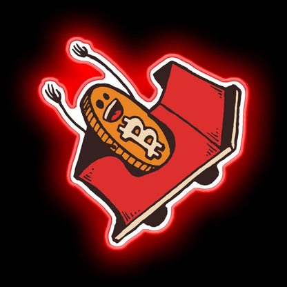Bitcoin Roller Coaster Neon Sign - LED neon sign view 5