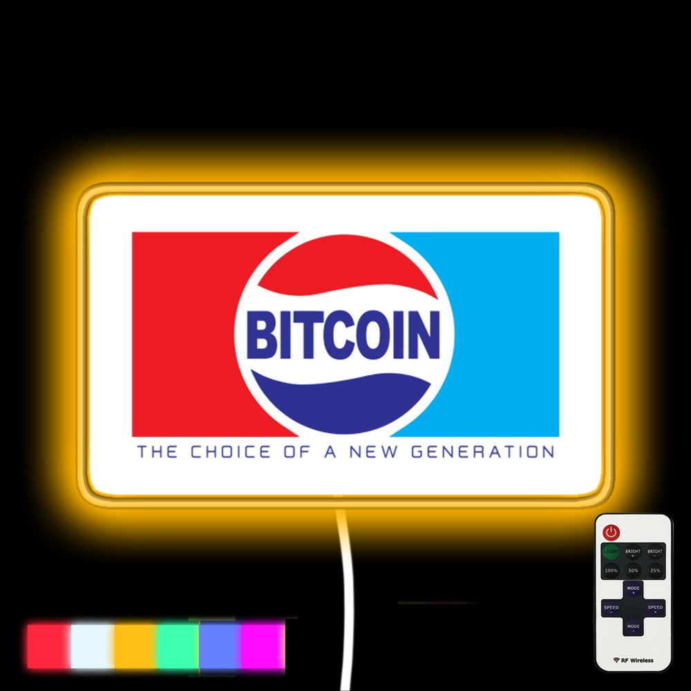 Bitcoin The Choice Of A New Generation Led Neon Sign - Custom LED neon sign front view