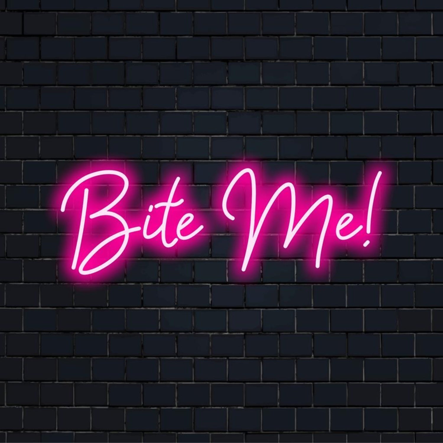 Bite Me Pink Script Led Neon Sign For Bar Lounge Wall Art | Shineneon