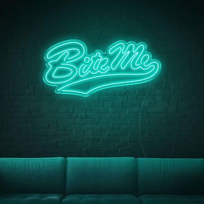 Bite Me Red Led Neon Sign For Retro Indoor Decor | Shineneon