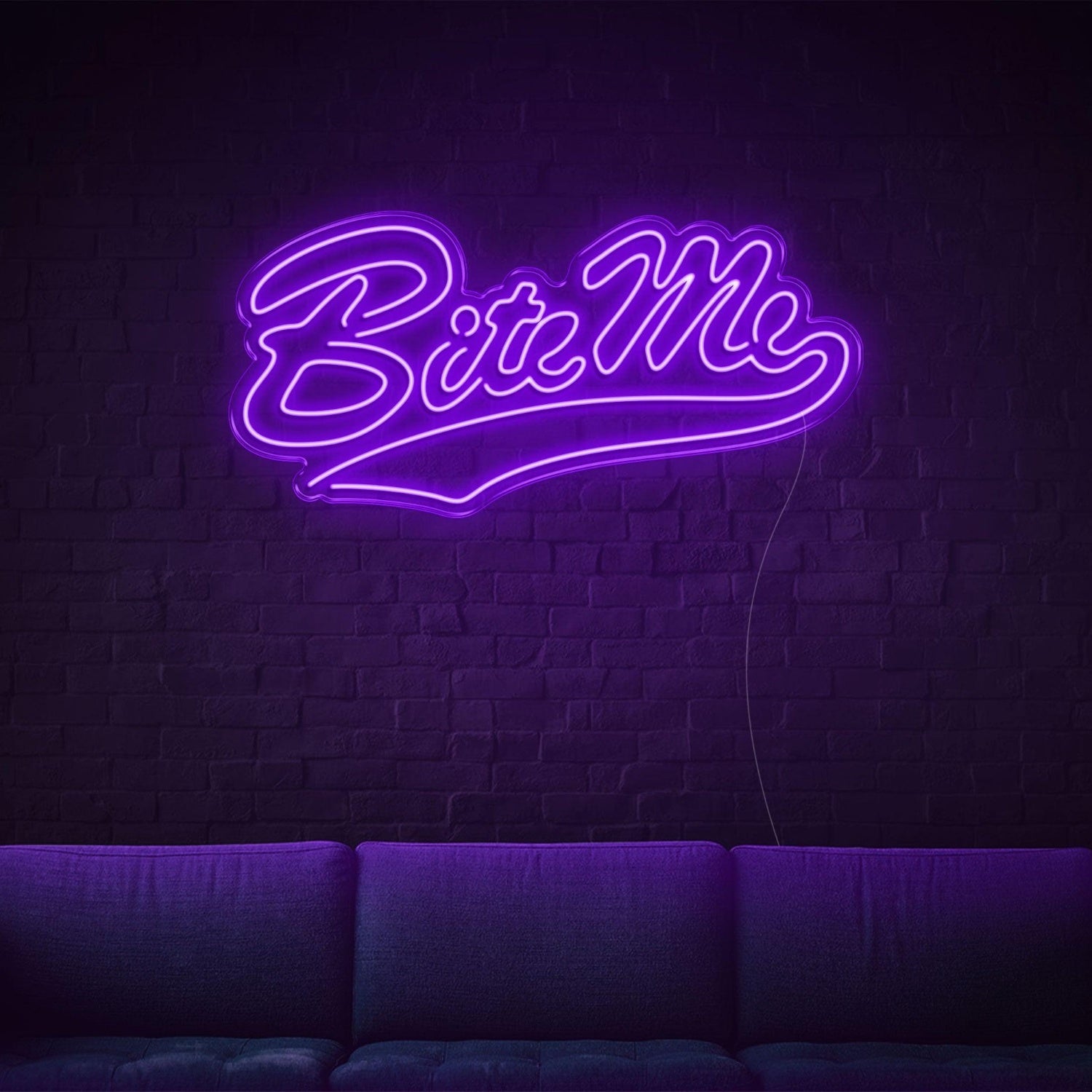 Bite Me Red Led Neon Sign For Retro Indoor Decor | Shineneon