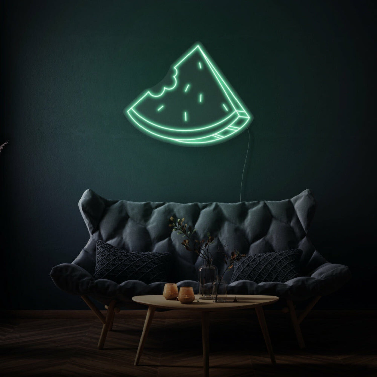Bitten Watermelon Neon Summer Vibes And Freshness | Shineneon