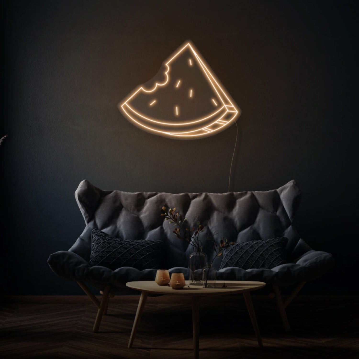 Bitten Watermelon Neon Summer Vibes And Freshness | Shineneon