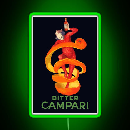 Bitter Campari Leonetto Cappiello Bitter French Liquor Rgb Neon Sign - LED neon sign view 7