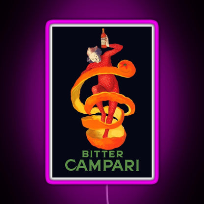 Bitter Campari Leonetto Cappiello Bitter French Liquor Rgb Neon Sign - LED neon sign view 8