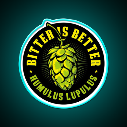 Bitter Is Better Beer Bar Decor Led Neon Sign Rgb Color - Size and dimension reference