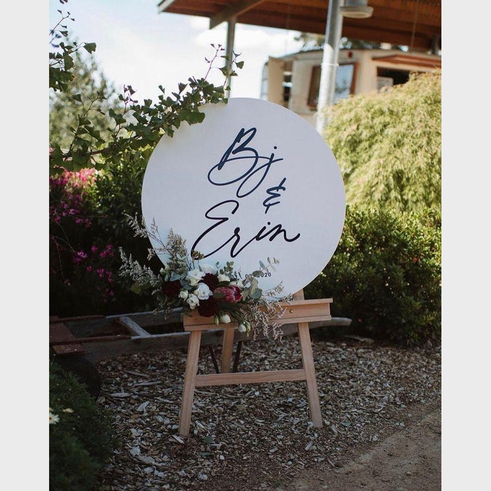 Bj And Erin Acrylic Business Logo Sign