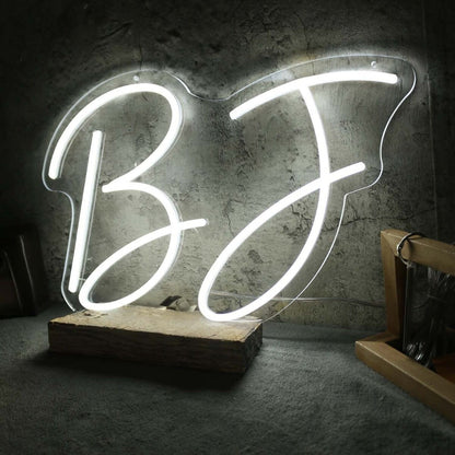 Bj White Led Neon Sign - Shineneon