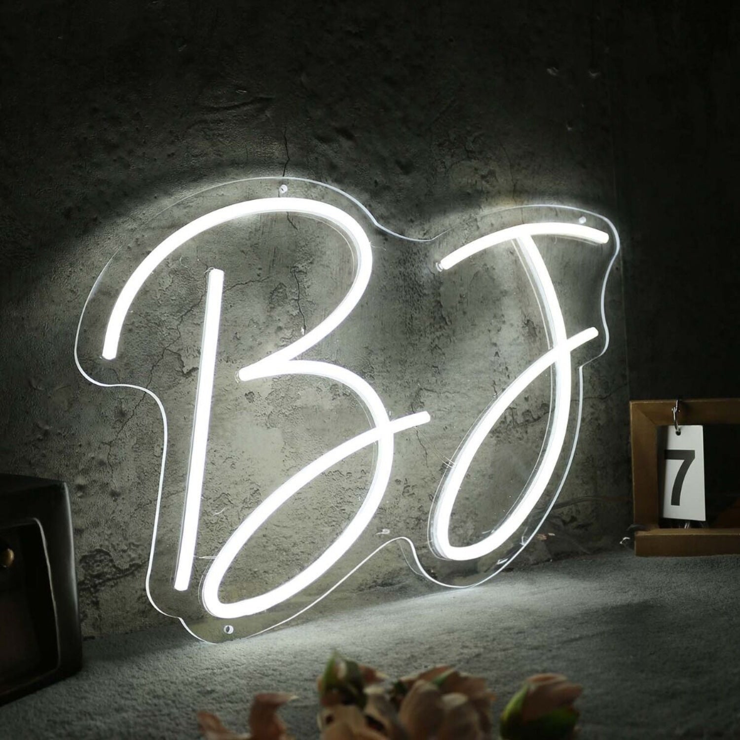Bj White Led Neon Sign - Shineneon