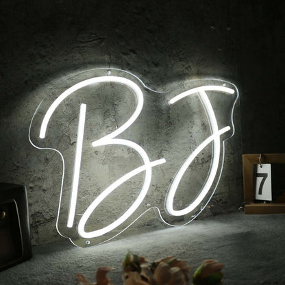 Bj White Led Neon Sign - Shineneon