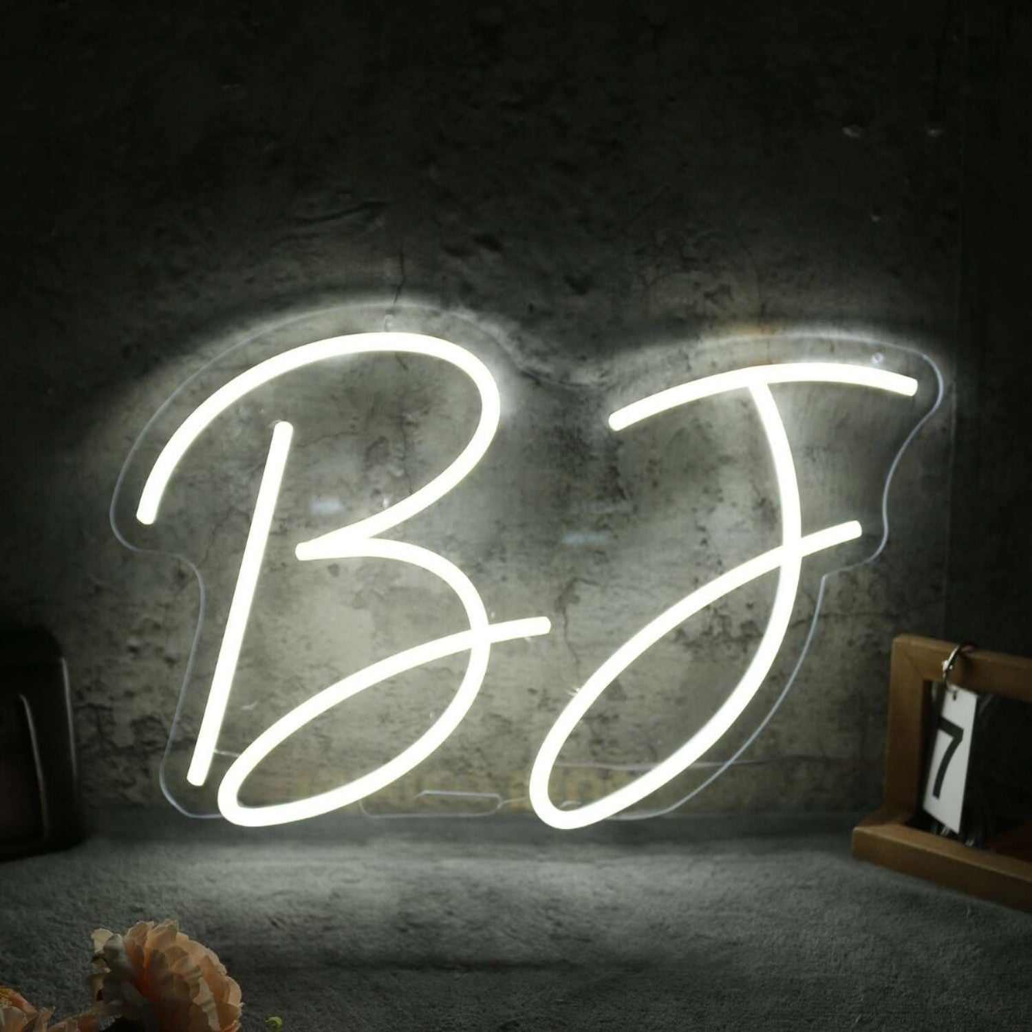 Bj White Led Neon Sign - Shineneon