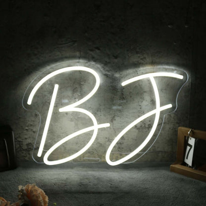 Bj White Led Neon Sign - Shineneon