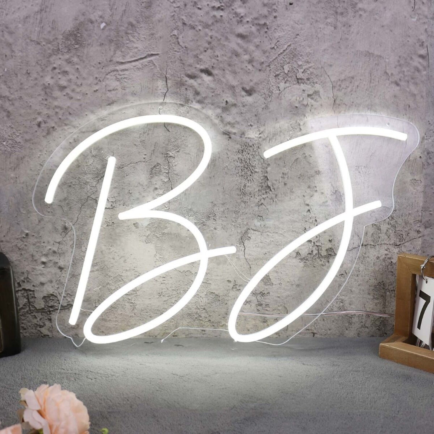 Bj White Led Neon Sign | Shineneon