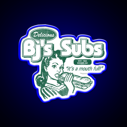 Bjs Subs Neon Sign Fast Food Led Neon Sign For Burger Place Rgb Color - Shineneon