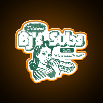 Bjs Subs Neon Sign Fast Food Led Neon Sign For Burger Place Rgb Color - Shineneon