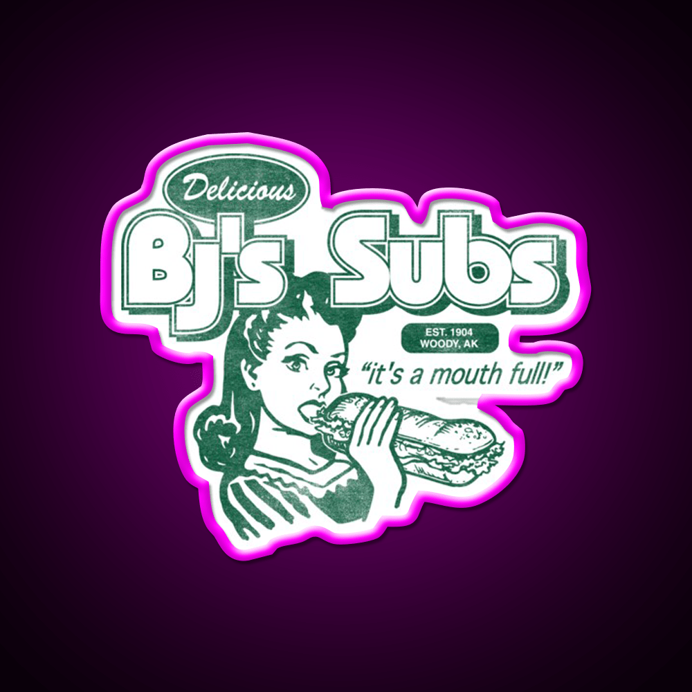 Bjs Subs Neon Sign Fast Food Led Neon Sign For Burger Place Rgb Color - Shineneon