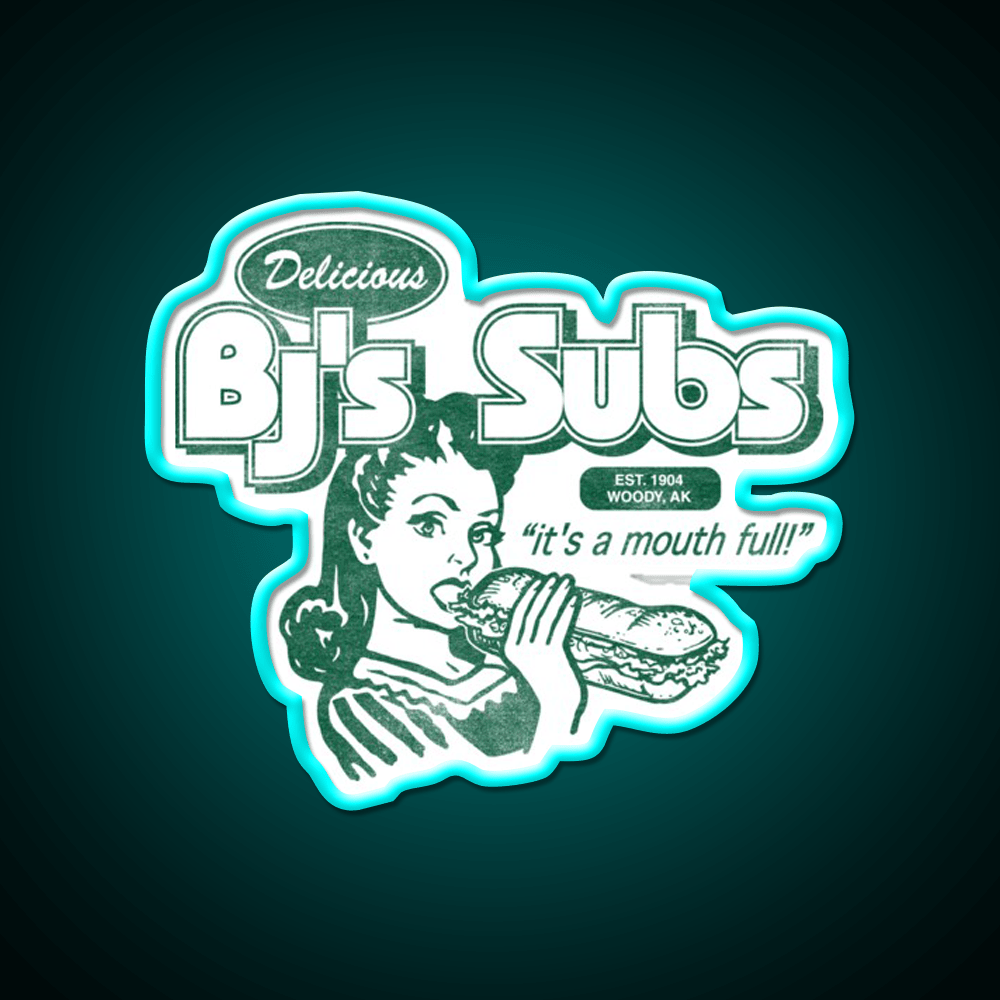 Bjs Subs Neon Sign Fast Food Led Neon Sign For Burger Place Rgb Color - Shineneon