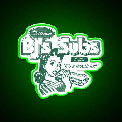 Bjs Subs Neon Sign Fast Food Led Neon Sign For Burger Place Rgb Color - Shineneon