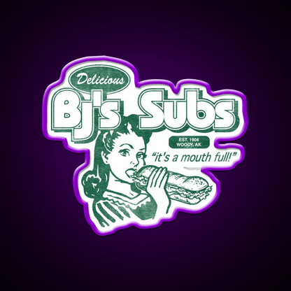 Bjs Subs Neon Sign Fast Food Led Neon Sign For Burger Place Rgb Color - Shineneon