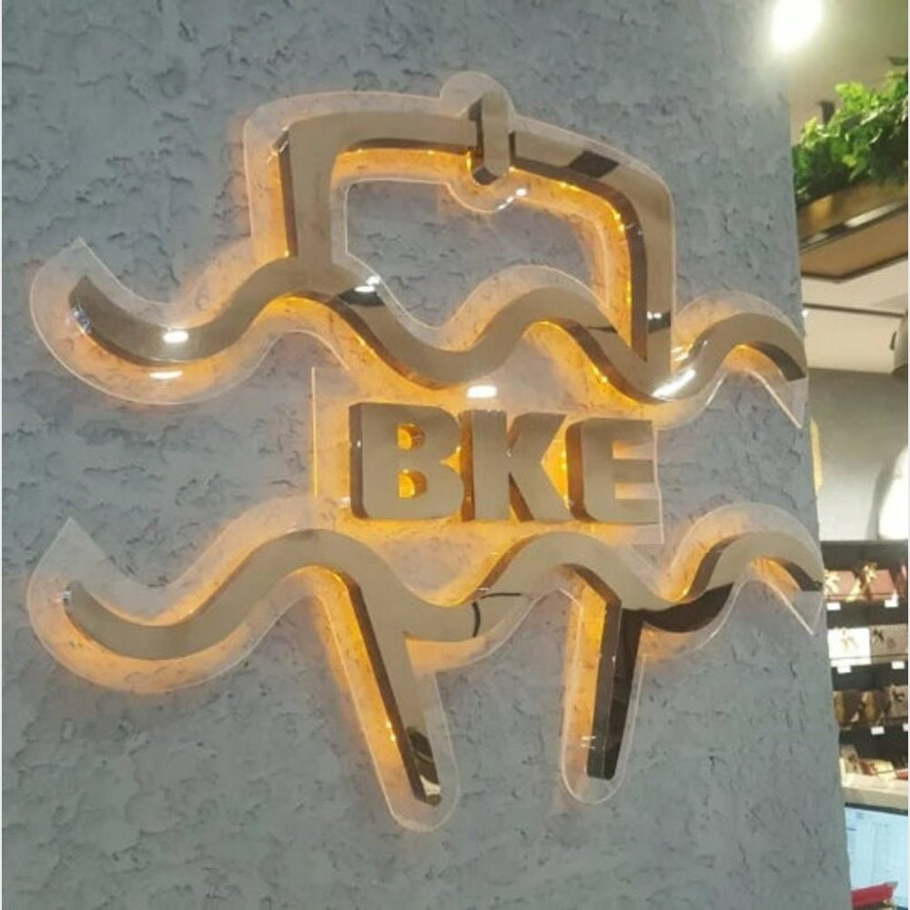 Bke With Big Logo 3D Backlit Channel Letters Led Light Sign - Shineneon