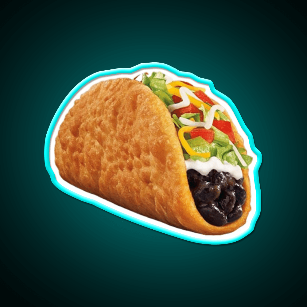 Black Bean Chalupa Supreme Taco Led Neon Sign Mexican Food Sign Rgb Color - Shineneon