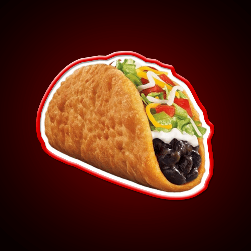 Black Bean Chalupa Supreme Taco Led Neon Sign Mexican Food Sign Rgb Color - Shineneon