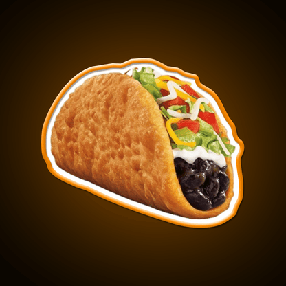 Black Bean Chalupa Supreme Taco Led Neon Sign Mexican Food Sign Rgb Color - Shineneon